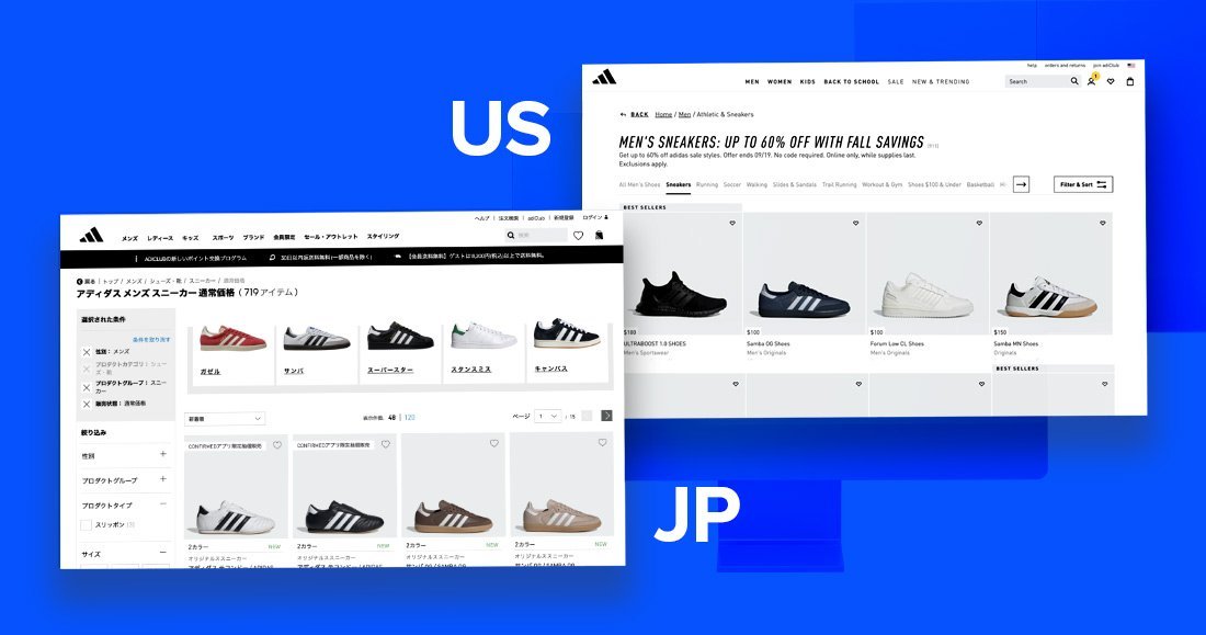 Japanese website localization - Adidas