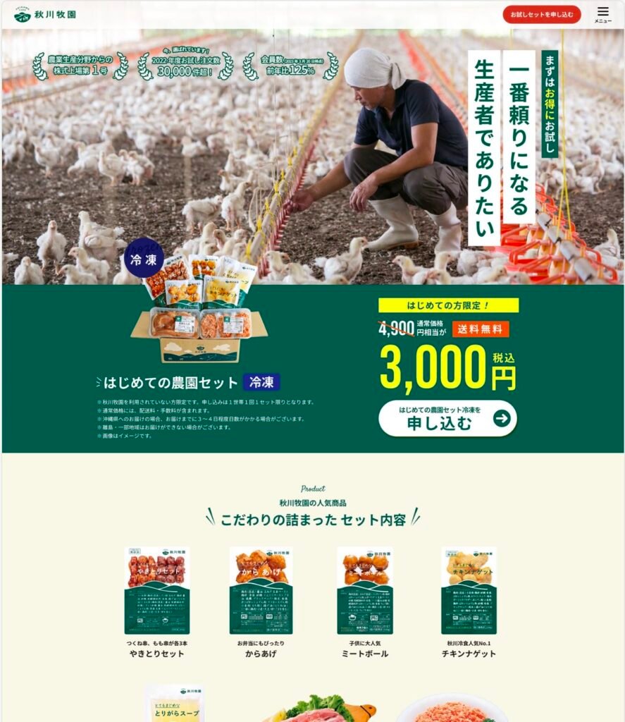 Japanese landing page design